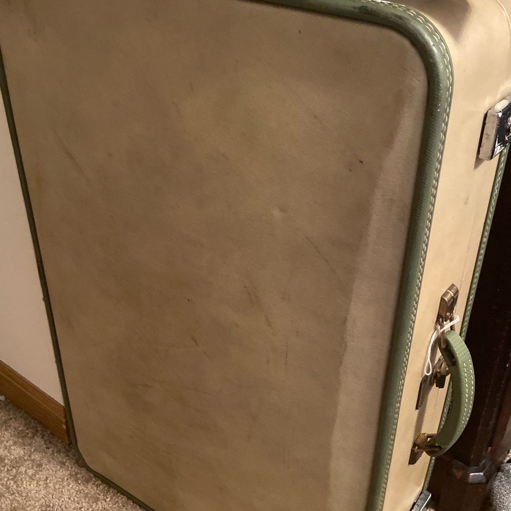 Oshkosh luggage mid century suitcase